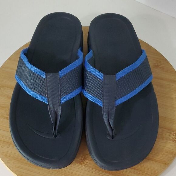 Fitflop Surfer Men's Blue Flip Flops Sandals Size 11 - Picture 2 of 10